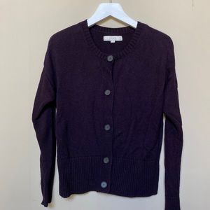Loft Button Down Purple Cardigan Sweater